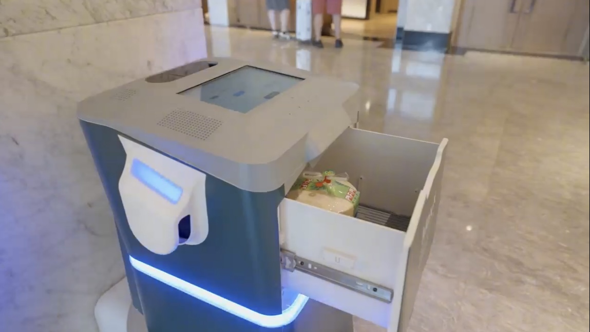 Food delivery robot for apartments and hotels (insulated bins)